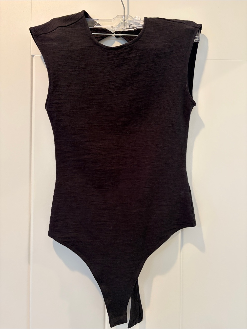 Who What Wear Black Sleeveless bodysuit